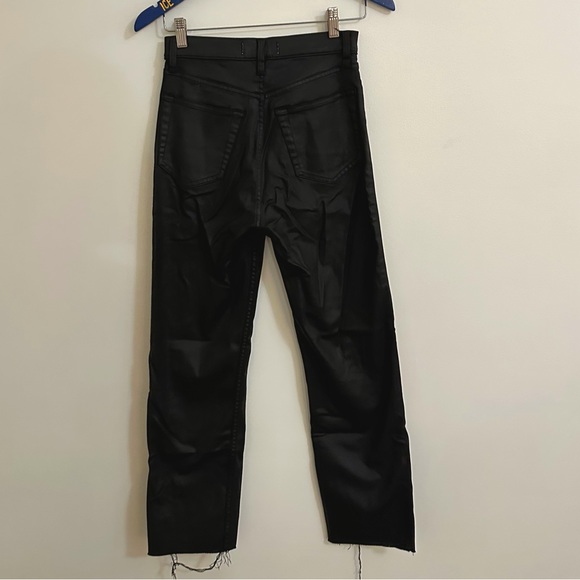 Abercrombie high waisted stretch black like leather pants size 4 or 27 - Picture 3 of 3